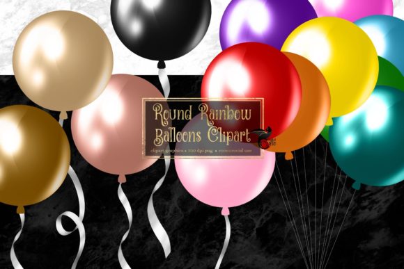 Download Round Rainbow Balloons Clipart - Rainbow balloons Collection