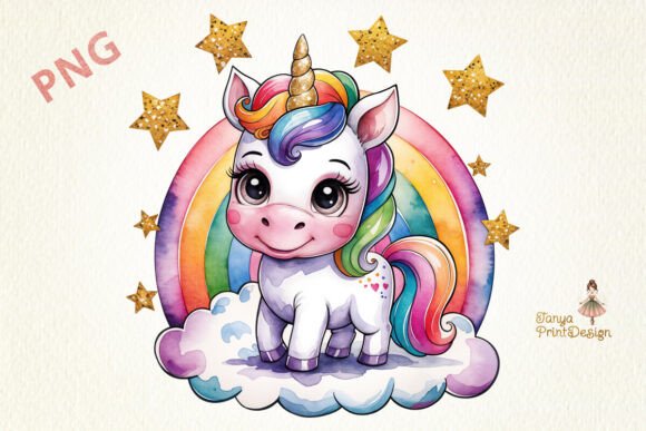 Download Cute Watercolor Unicorn Clipart PNG - Unicorn Collection